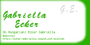 gabriella ecker business card